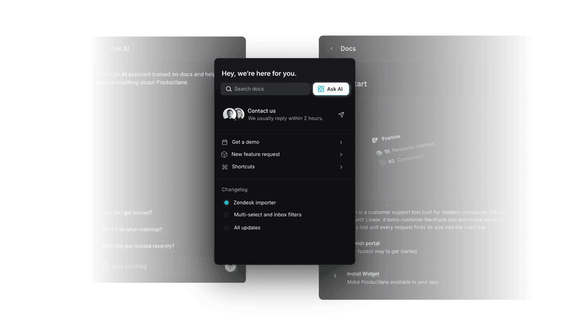 AI agent resolving a customer question